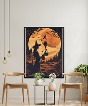 Witching Brews And Haunting Views Halloween Wall Art, Halloween Gift Home Decor - £7.98 GBP
