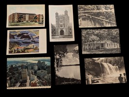 Lot of 8 Vintage Michigan Postcards 40s 50s Detroit Ann Arbor Manistique... - $12.78
