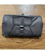 Christian Audigier Wallet Leather Brown Worn Unique - $456.66 MXN