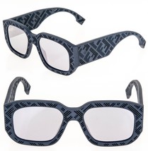 FENDI SHADOW 40113 Gray Silver Mirror Fashion Square Sunglasses FE40113I - £493.31 GBP