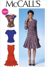 McCall&#39;s Sewing Pattern 7046 Dress Tops Misses Size 6-14 - $8.36