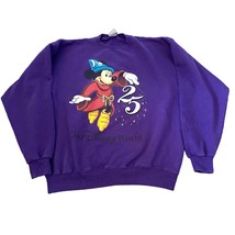 Disney World 25th Mickey Mouse Made USA Sweatshirt Purple Size Large Mickey Inc - $27.72