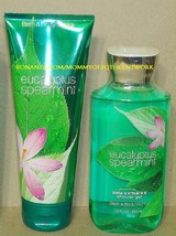 Eucalyptus Spearmint Bath and Body Works Shea Body Cream Shower Gel - £22.12 GBP