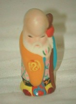 Old Asian Wise Man Hand Painted Stone Clay Art Sculpture Statue Figurine... - $21.77