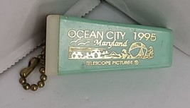Vintage summer of 95 Ocean City Maryland Picture Viewer Keychain Mint Green - £8.67 GBP
