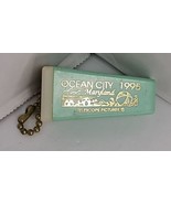 Vintage summer of 95 Ocean City Maryland Picture Viewer Keychain Mint Green - £8.70 GBP