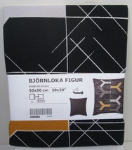IKEA Cushion Cover Black Multicolor Bjornloka Figur Pillow Cover 20x20&quot; ... - £11.38 GBP