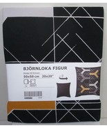 IKEA Cushion Cover Black Multicolor Bjornloka Figur Pillow Cover 20x20&quot; ... - $19.53 CAD