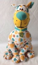 Toy Factory Scooby Doo Plush Polkadot Yellow Teal Brown Spots 14&quot; Hanna Barbera - £11.95 GBP