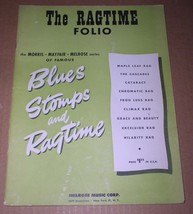 The Ragtime Folio Blues Stomps And Ragtime Songbook Vintage 1950 Melrose Music - £20.08 GBP