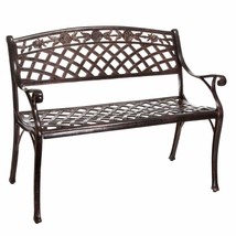 Christopher Knight Home Hamilton Outdoor Cast Aluminum Bench, Copper - £200.48 GBP