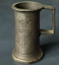 Antique LORETTE-DEVOUGE French Pewter Decilitre Deciliter Measuring Cup Tankard - £12.75 GBP