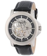 NWT Kenneth Cole KC1979  Men&#39;s Automatic Silver Black Dial Black Strap W... - $135.26 CAD