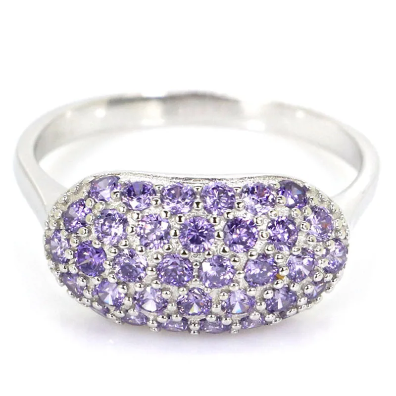 18x9mm Jazaz 3.3g Elegant Created Purple Amethyst For Women Wedding Real 925 Sol - $37.55