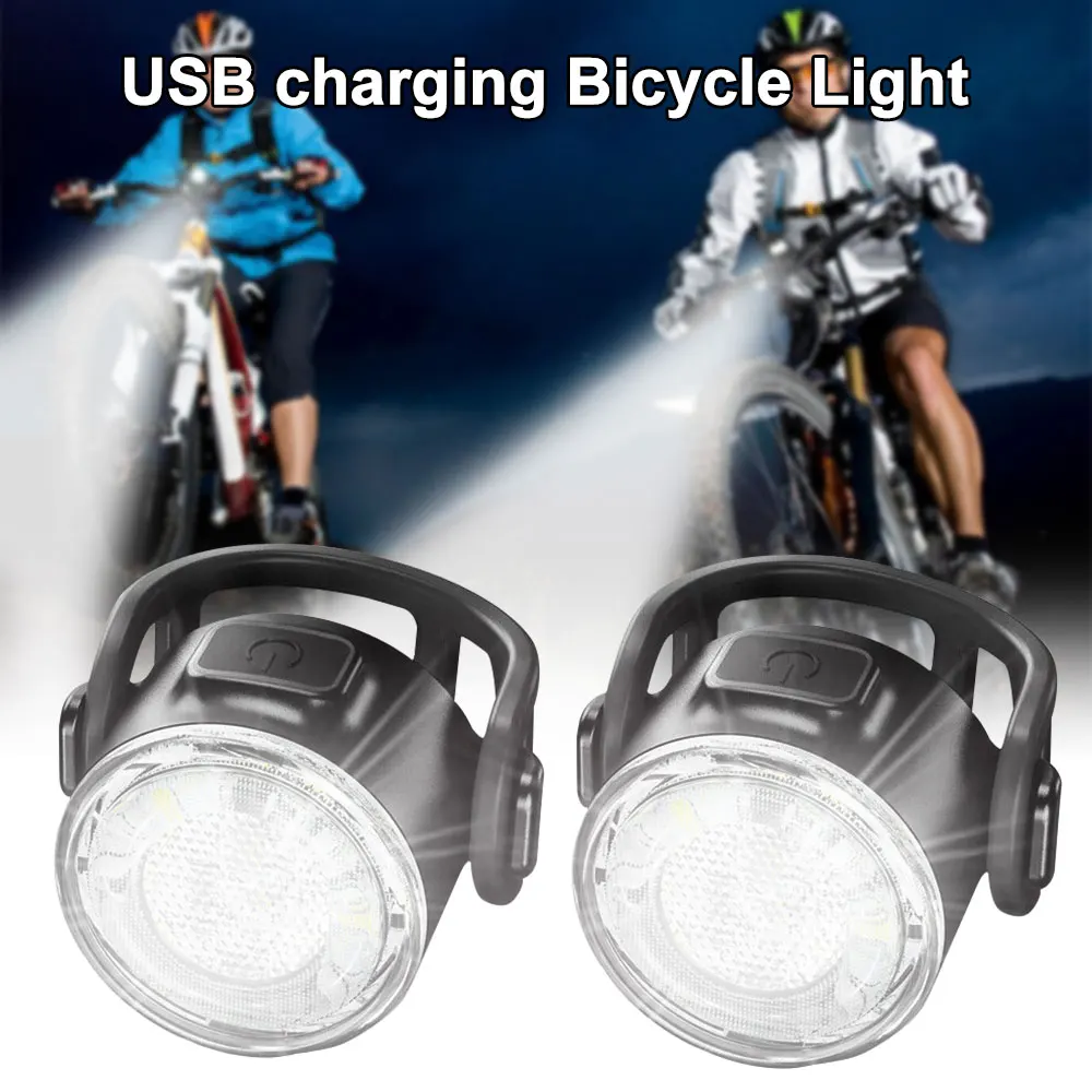 6 Modes Bike Light USB Rechargeable Bicycle Headlight Rear Light Waterproof Bike - £11.23 GBP+