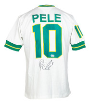 Pele Unterzeichnet Weiß New York Cosmos Fußball Trikot Bas - £465.20 GBP