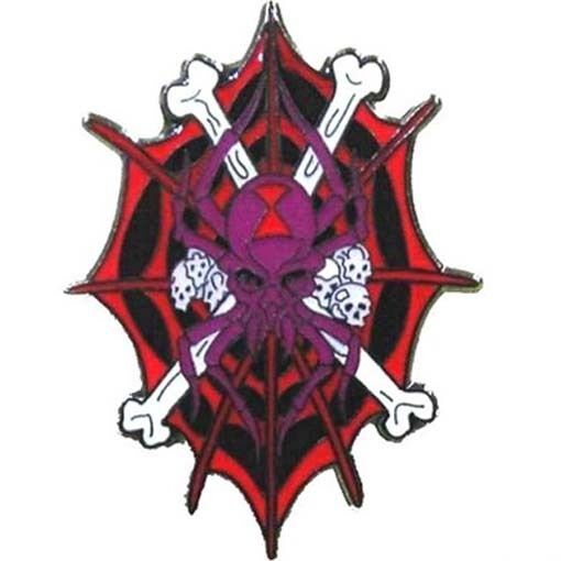 SPIDER IN SKULL WEB HAT PIN 603 jacket lapel TAC  biker novelty metal ha... - $2.84