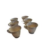 6 Lenox Charleston Footed Coffee Cups Cosmopolitan Collection Platinum Trim - $52.46