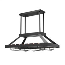 Elegant Designs WR1000-ORB 2 Light LED Overhead Wine Rack, Oil Rubbed Br... - $393.09