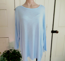 Style &amp; Co top tunic tee XXL blue heather Summer Song dolman long sleeve... - $15.63