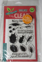 Hero Arts Stamp &amp; Die Kit Lot Set 22 pcs Polyclear MERRY CHRISTMAS holly leaves - £20.70 GBP