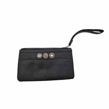Gingersnaps Womens Black Wristlet Wallet Coin Card Purse - $16.16