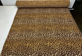 RICHLOOM ARABIA CHOCOLATE LEOPARD HEAVY CHENILLE FURNITURE FABRIC BY YAR... - £16.63 GBP