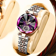 Elegant POEDAGAR Luxury Womens Diamond Quartz Wristwatch - $45.95+