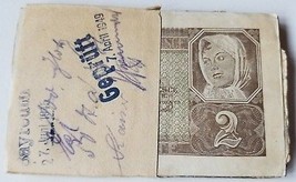 POLAND 2 ZLOTY BANKNOTE 1941 ORIGINAL BUNDLE OF 50 BANKNOTES RARE NO RES... - $121.16