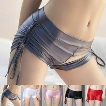 Women Running Shorts Gym Yoga Athletic Workout Spandex Side Drawstring Leggings - £7.52 GBP