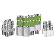 Flexzilla Pro High Flow Coupler Plug Kit 1/4in NPT 1/4in Body 14 Pc - $120.06