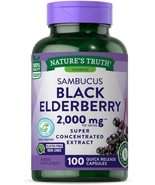 Black Elderberry Capsules 2000mg |100 Count|Super Concentrated Sambucus ... - £14.96 GBP