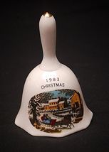 Christmas Bell Winter Sleigh Scene Gold Tip Handle Xmas Holiday Vintage ... - $9.89