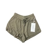 Tavi Lounge Waffle Shorts Olive Green Drawstring Pockets Athleisure XS - $23.31 CAD