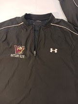 Under Urmour Rattlers Elite Zippered Long Sleeves Men&#39;s Black Sweater - $13.16
