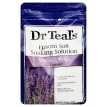 Epsom Salt Solution Sleep Teal&#39;s Lavender Scent Soothe Soaking Pure 3 Pound Bag - £7.62 GBP