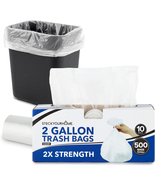 Stock Your Home 2 Gallon Unscented Garbage Bags, 500 Count, 18&quot; Length, ... - £18.98 GBP