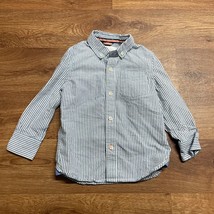 Boden Blue White Striped Long Sleeve Button Up Shirt Little Boys Size 3-... - £17.07 GBP
