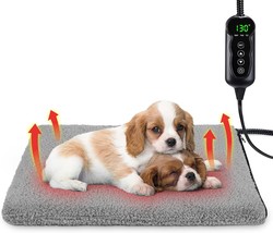 Heated Dog Bed, 11 Adjustable Temperature Pet Heating Pad Indoor For Dogs Cats H - £31.56 GBP