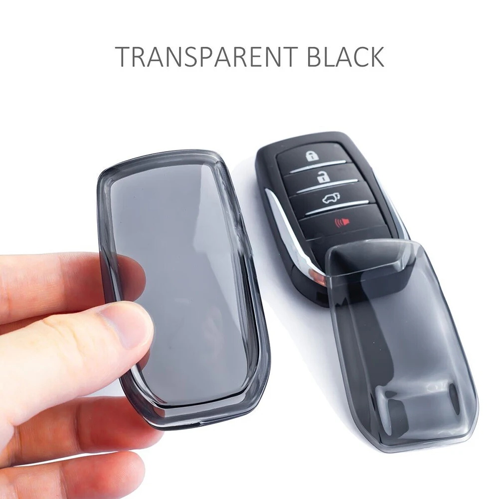 Black Transparent Key Fob Case Cover For Toyota - £10.56 GBP