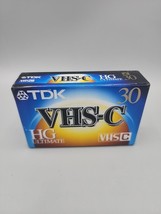 TDK VHS-C HG Ultimate 30 Camcorder Cassette Blank Video Tape, Quantity 1, Sealed - £2.99 GBP