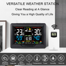 Wireless Digital Indoor &amp; Outdoor Weather Station Clock Thermometer Z3T6 - $51.29
