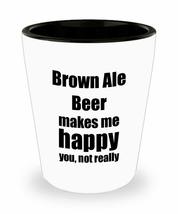 Brown Ale Beer Shot Glass Lover Fan Funny Gift Idea For Friend Alcohol Brewer Cr - £10.10 GBP