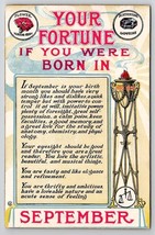 Birthday Your Fortune If You Were Born In September Morning Glory Postcard R26 - £7.15 GBP