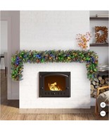 Christmas Garland 150 LED Lights White Multicolor Twinkle 9&#39; Pre-Lit Pin... - $1,684.75 MXN