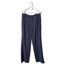 Kasper Dress Pants Womens Size 14 Polyester High Rise Career Wide Leg Navy Lined - £14.92 GBP