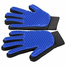 Pet Grooming Glove -Gentle Deshedding Brush Glove -Pet Hair Remover Mitt - £18.38 GBP