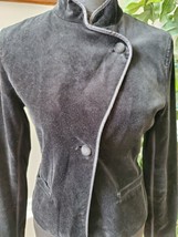 GAP Women&#39;s Black Cotton Long Sleeve Button Casual Regular Fit Blazer Size 2 - £27.63 GBP