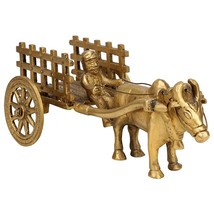 Bullock Cart brass Showpieces length 6.5 inches - £53.57 GBP
