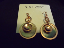 Nine West New Copper Colored Dangle Earrings with Light Green Background  - $28.00